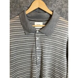 Billy Reid Sweater Mens 2XL Striped Extrafine Merino Wool Pullover Made Italy